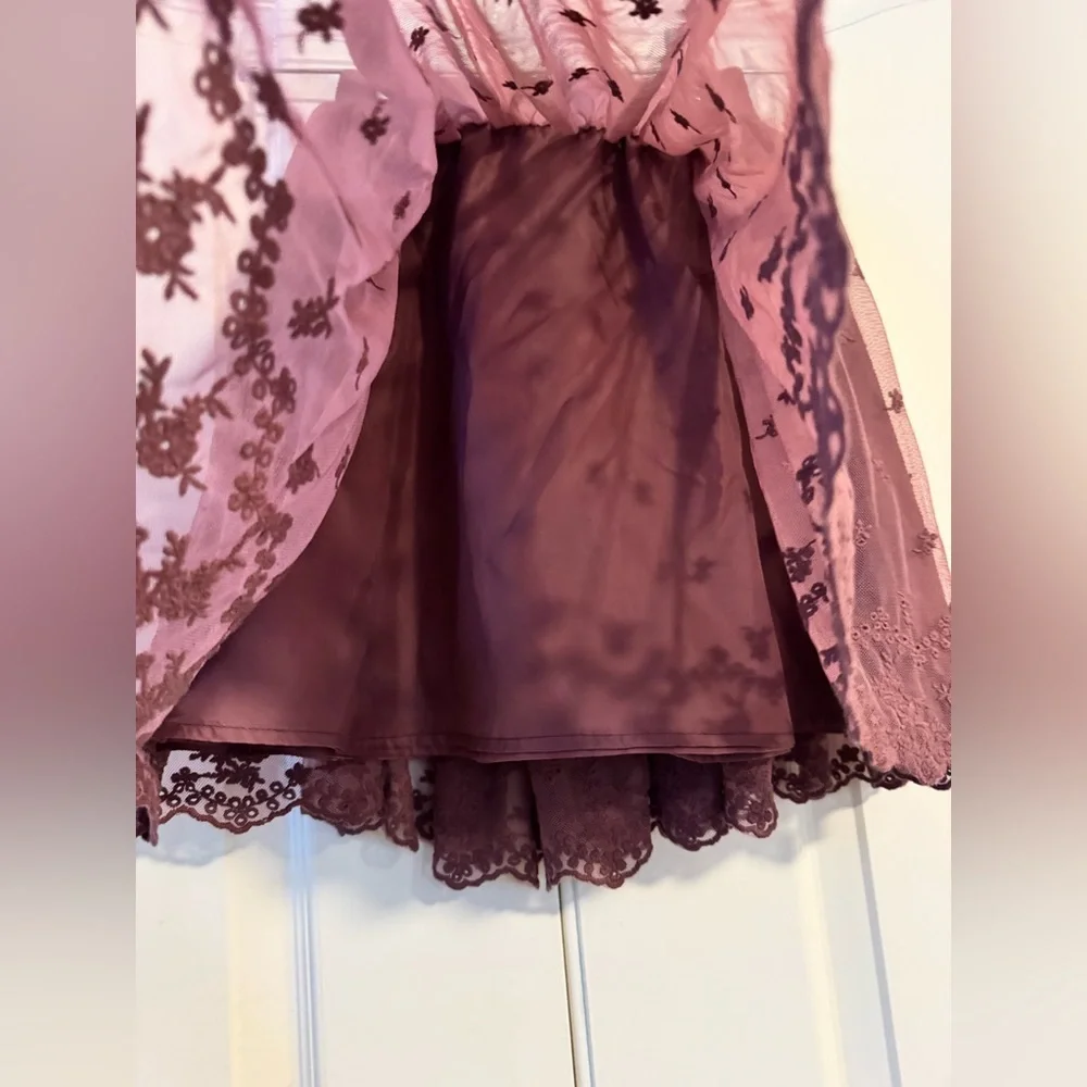 Deux Par Deux Girls Lace Skirt
